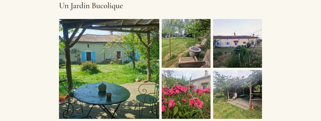 Section « Un Jardin Bucolique » — galerie photos du jardin
